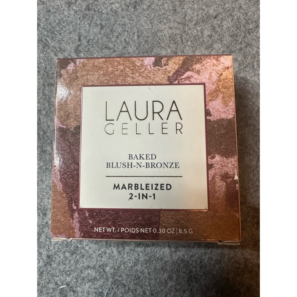 LAURA‎ Geller Baked Blush-N-Bronze Marbelized 2-IN-1 (Earthy Bronze) 0.30 oz New